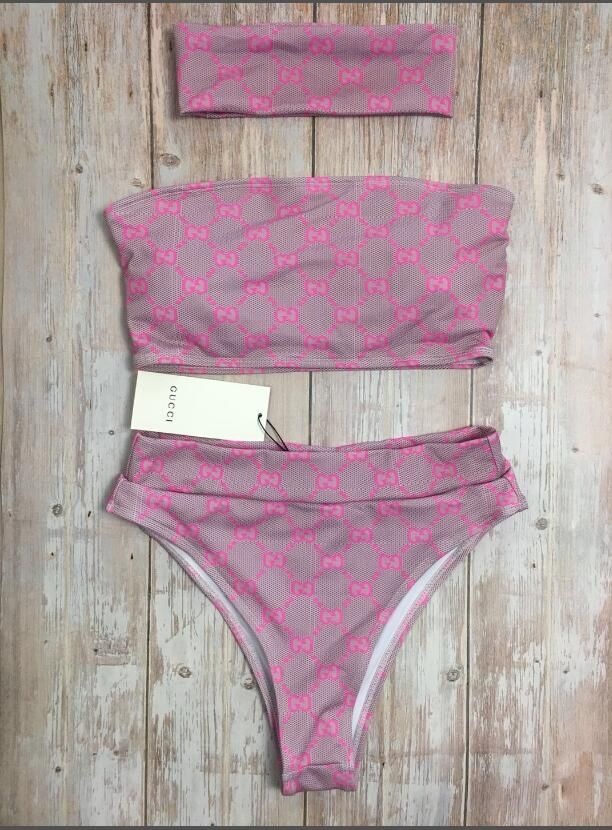 pink gucci bathing suit