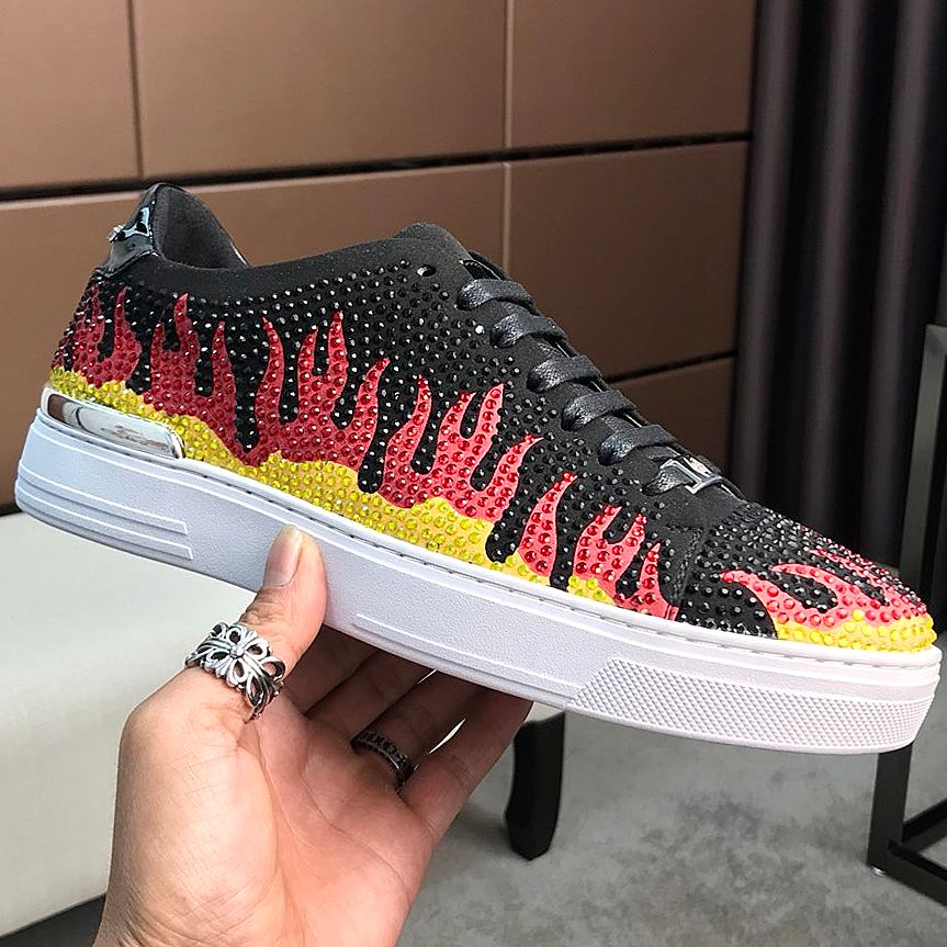 designer rhinestone sneakers