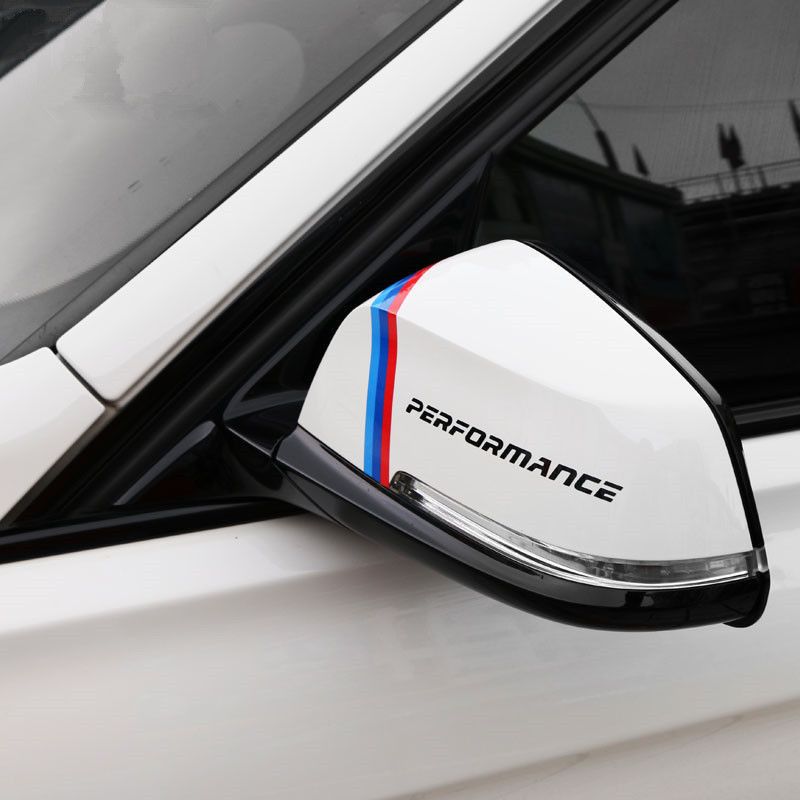 Blanco Nuevo diseño de la pluma de la decoración 3D pegatina para el lado del espejo retrovisor del coche