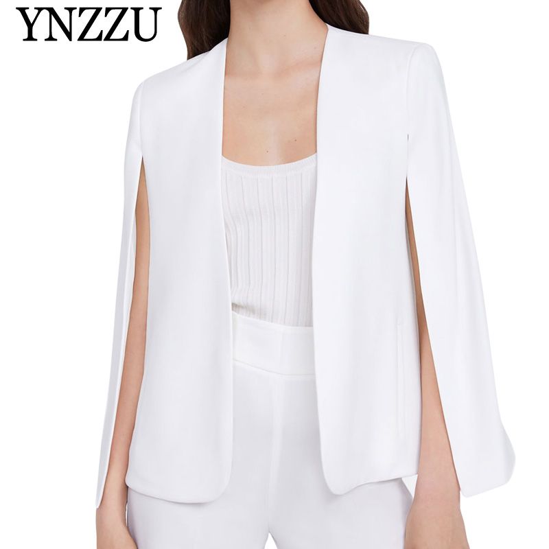 Acquistare Elegante Poncho Bianco Poncho Lady Lady Cloak Open Front Blazer  2019 Autunno Split Modern Lady Lady Abbigliamento Da Lavoro Primavera Donne  Vestito Cappotti AO946 Economico | Consegna Veloce E Qualità | It.Dhgate