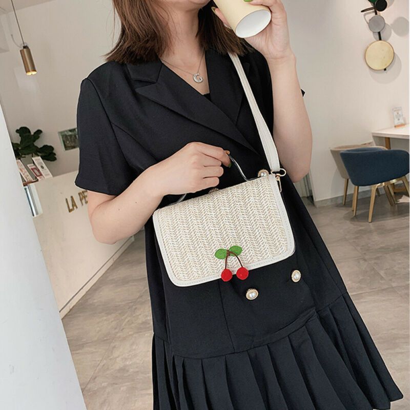 straw over the shoulder bag