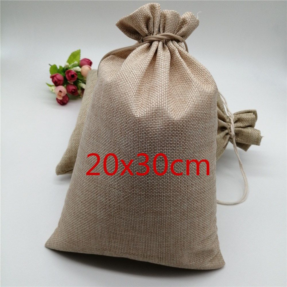 burlap drawstring bolsas