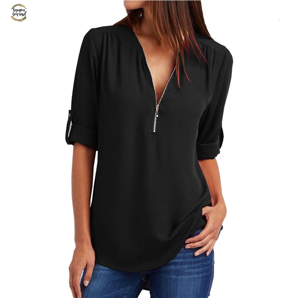plus size deep v neck tops