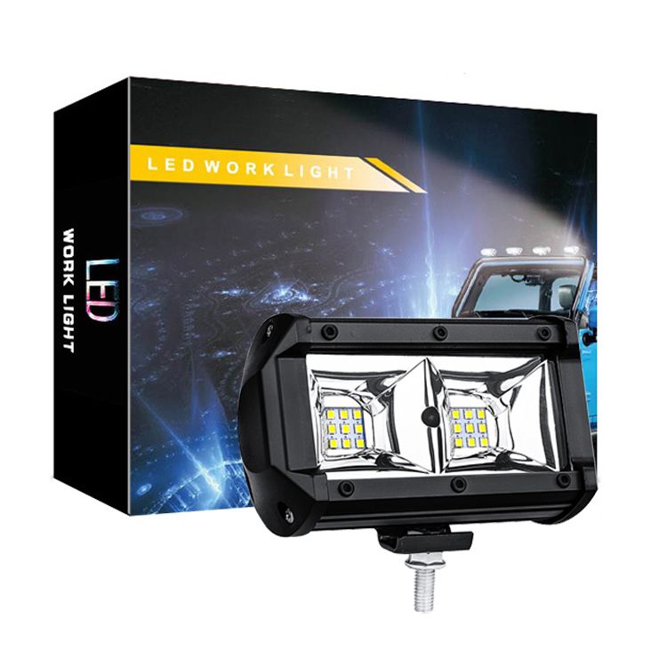 54W Waterproof Flood LED Work Lights, Jeep Off Road Light Bar, LED