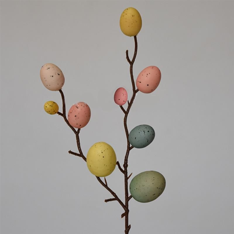 Easter Decor Creative Colorful Egg Tree Branch With Painting Eggs