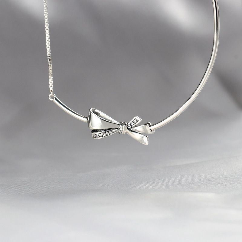 Sterling Silver Diamond Bow Pendant 11x15mm Sterling Silver Diamond Bow Pendant 11x15mm
