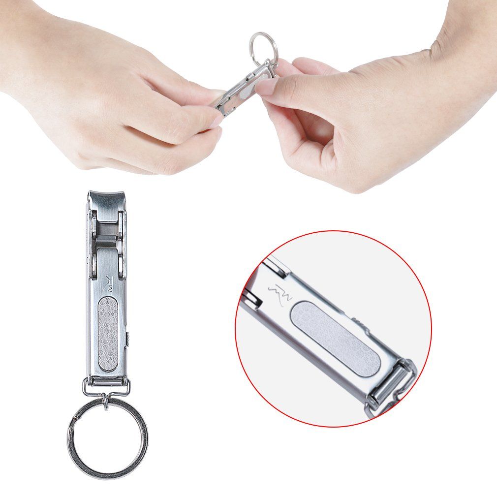 Stainless Steel Luxury Folding Nail Clipper With Keychains Canine Nail