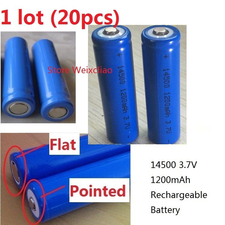 1 14500 3 7v 1200 1300mah Size 5 Lithium Li Ion Rechargeable Battery 3 7 Volt Li Ion Positive Flat Or Pointed Best E Cig Battery Review Cheapest Electronic Cigarette From Weixcliao 34 77 Dhgate Com