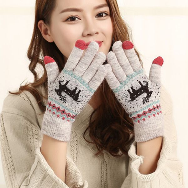 ladies knitted gloves
