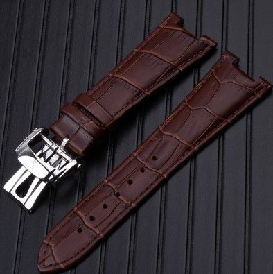 25mm brown silver buckle