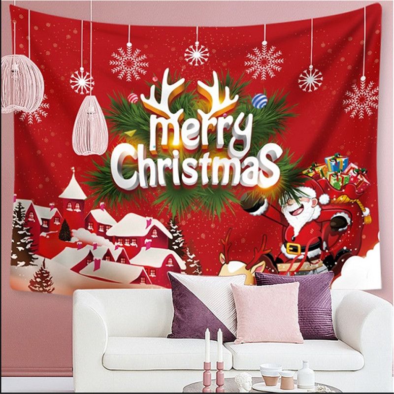 Christmas Wall Hanging Tapestry Xmas Art Home Ornament Blanket Decor US