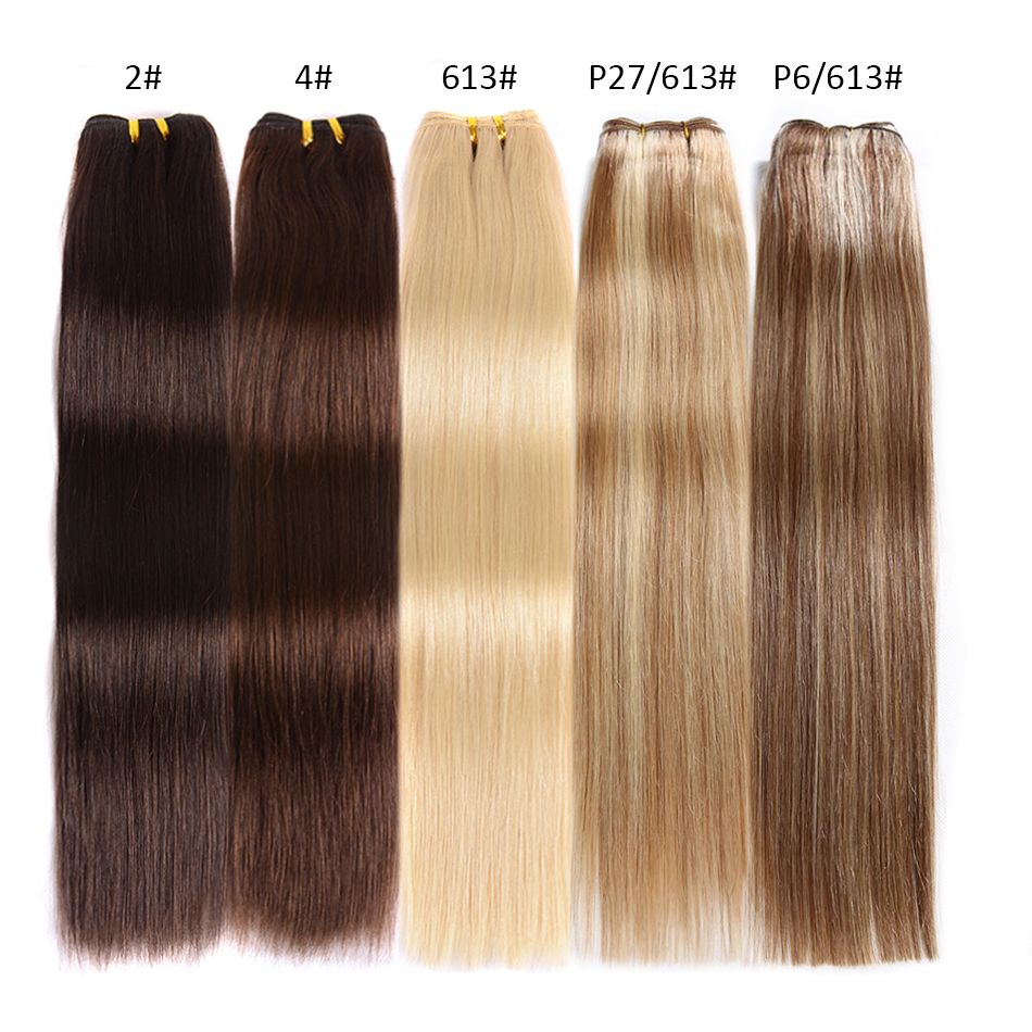 Dark Brown Medium Brown Light Brown Brazilian Virgin Hair 18 24 Inch Straight Hair Weave 100g 613 Blonde Human Hair Extension Hair Weave Wholesalers