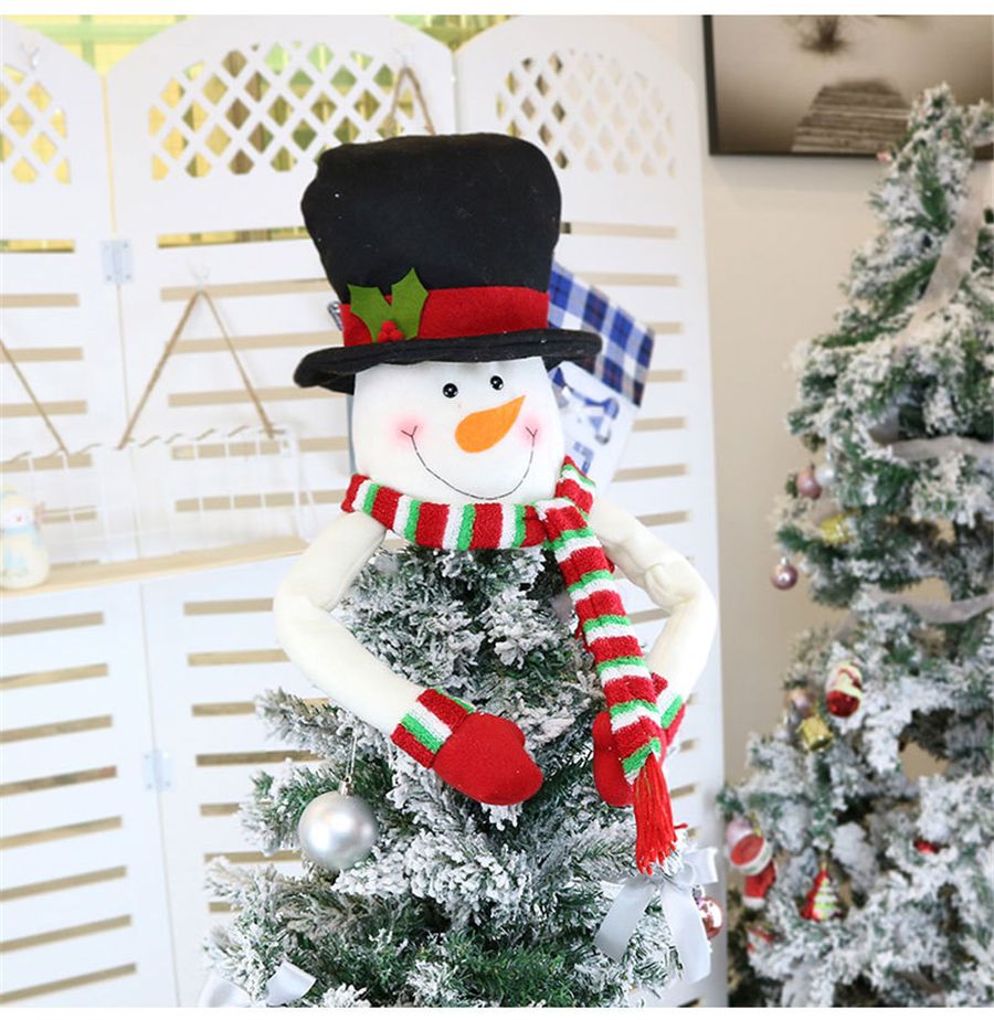New Christmas Tree Topper Snowman Christmas Tree Top Hat Xmas
