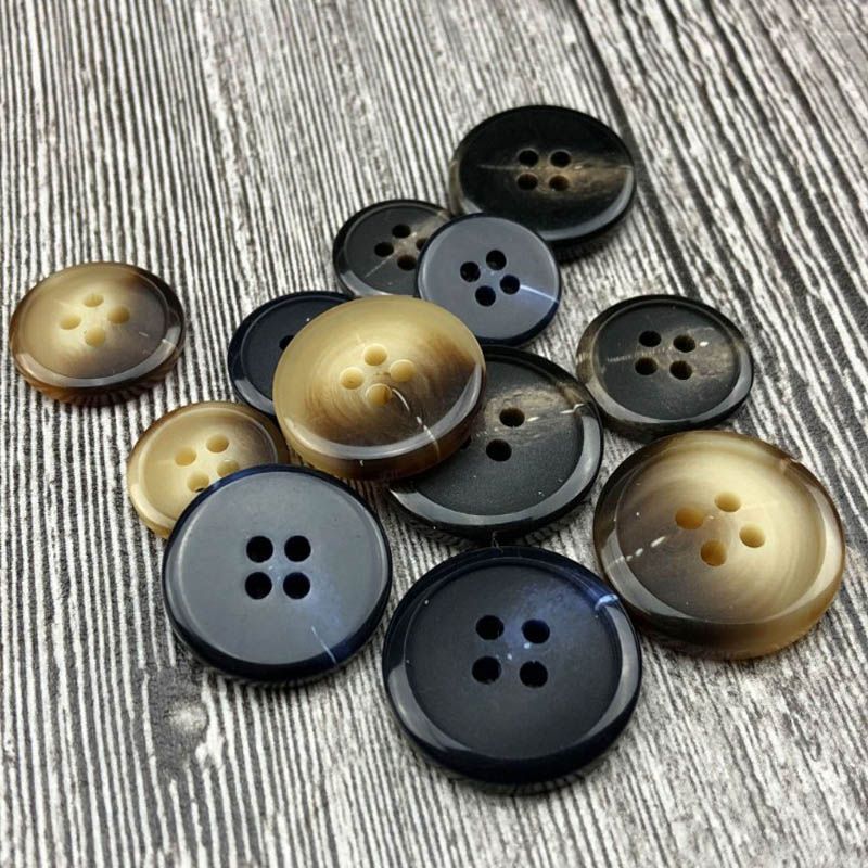 Nuevo ** Botones de Resina Oscuro Azul Real Aprox 15mm y 20 por paquete
