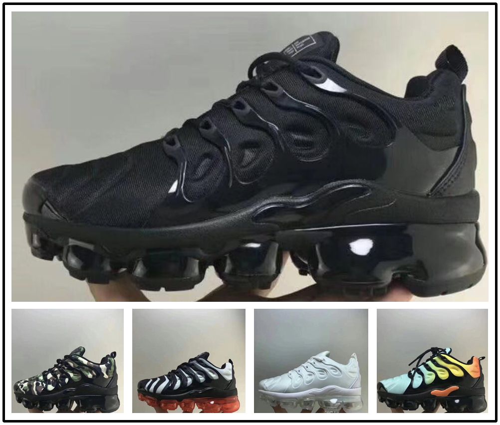 Acquista Nike TN Plus Air Max Airmax 2018 Nuovo Plus VM Nero Bianco Kids  Scarpe Sneakers Shoe Pack Triple Bambini E Ragazze Air Ultra TN Scarpe Da  Corsa A 25,13 € Dal