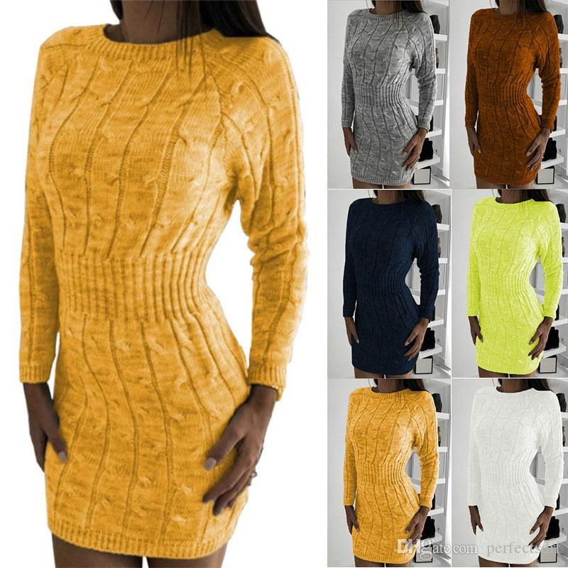 womens knitted jumper dress