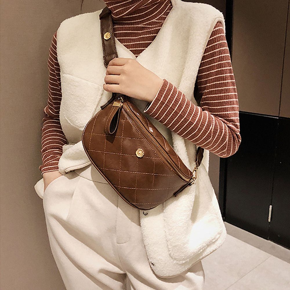 Waist Bags Fanny Packs Women Ladies Shoulder PU Leather Cross-body Chest Pouches