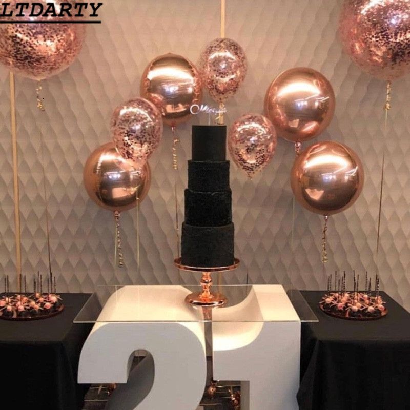 19 pulgadas 4D Redondo en Forma de Papel de Aluminio Globos Boda Cumpleaños Fiesta Decoración Jp
