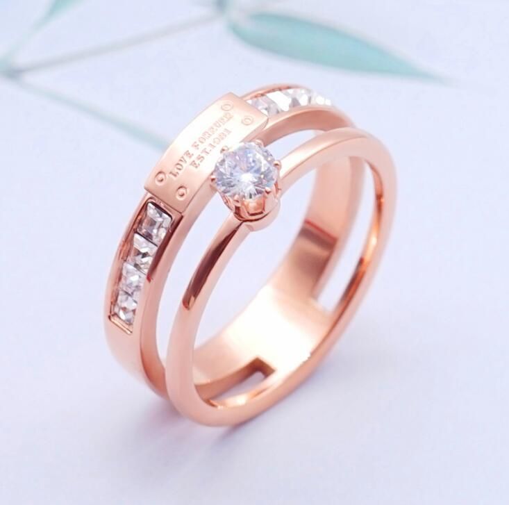 21 Conjunto De Anillo De Mujer De Acero De Titanio Anillo 21 Conjunto De Anillo De Mujer De Acero De Titanio Anillo