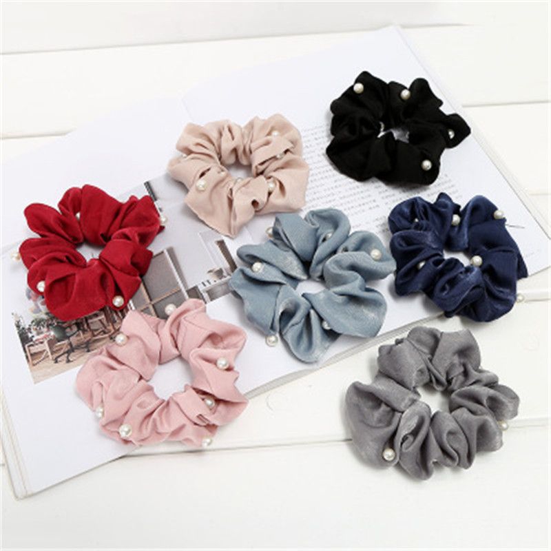 Women Girl Hair Bun Wraps Scrunchy Ring Elastic Hair Bands Bobble