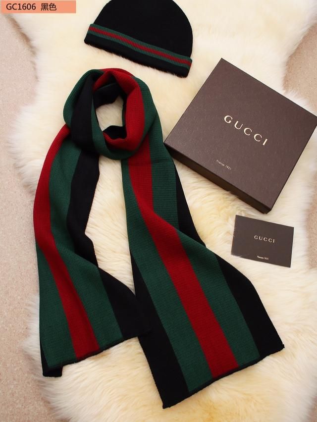 men's gucci hat and scarf set
