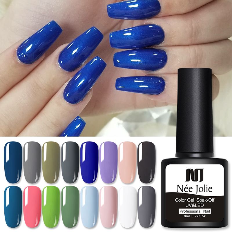 Nail Gel Nee Jolie 8ml الأزرق الملكي البولندية نقع قبالة Led Uv الورنيش ل مانيكير 60 ألوان ورنيش شبه دائم 2021 من Sophine07 136 14ر س موبايل Dhgate
