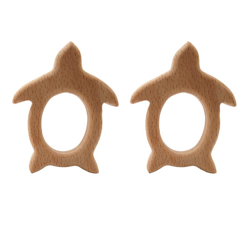 wooden animal teether