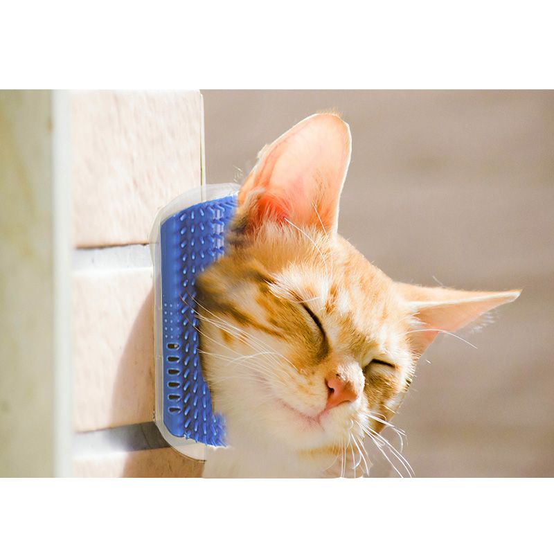 gatito herramienta de rascador para animales de pelo largo y corto Cepillo de aseo automático para gatos para eliminar el pelo de perro paquete de 2 cepillos de masaje de esquina para mascotas 