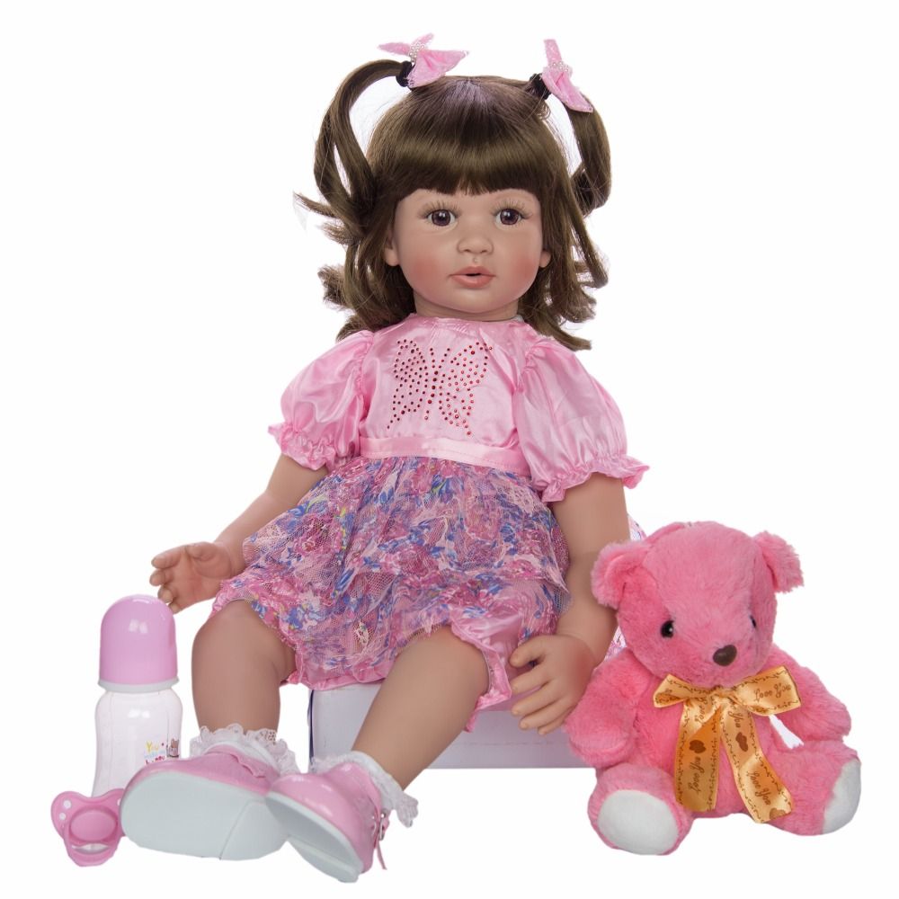 24/" Reborn Toddler Baby Dolls Handmade Vinyl Princess Girl Newborn Cloth Body