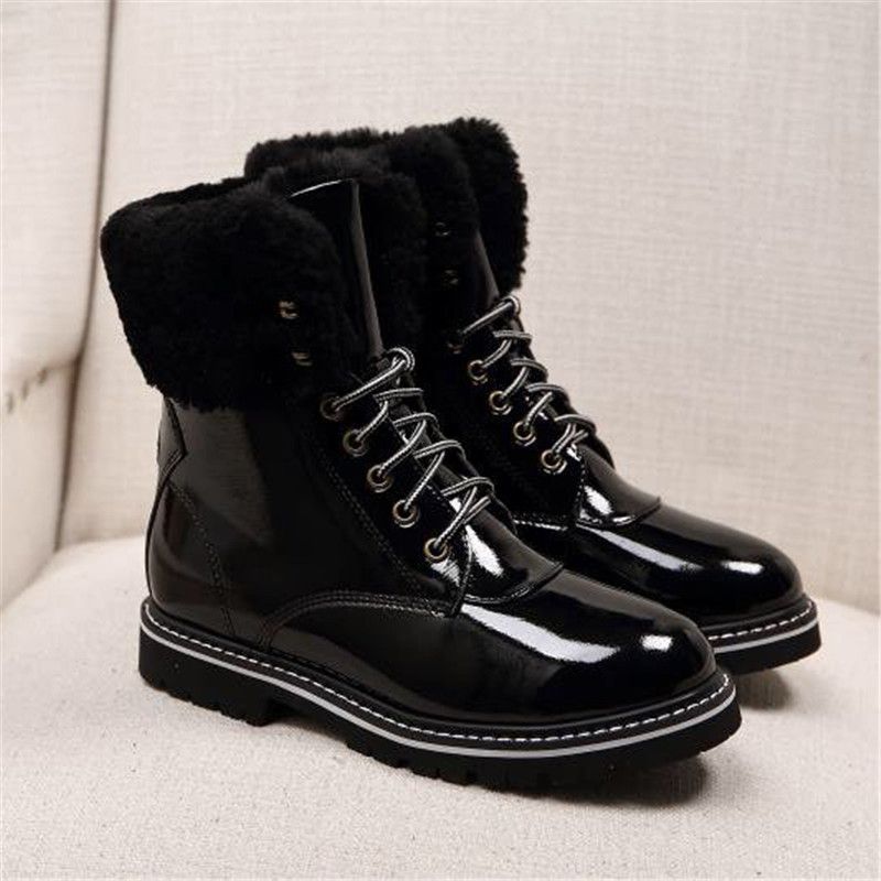 black winter dress boots