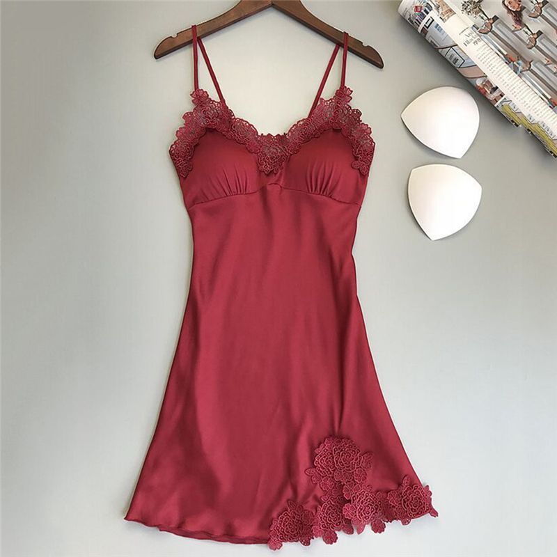 red nighty gown