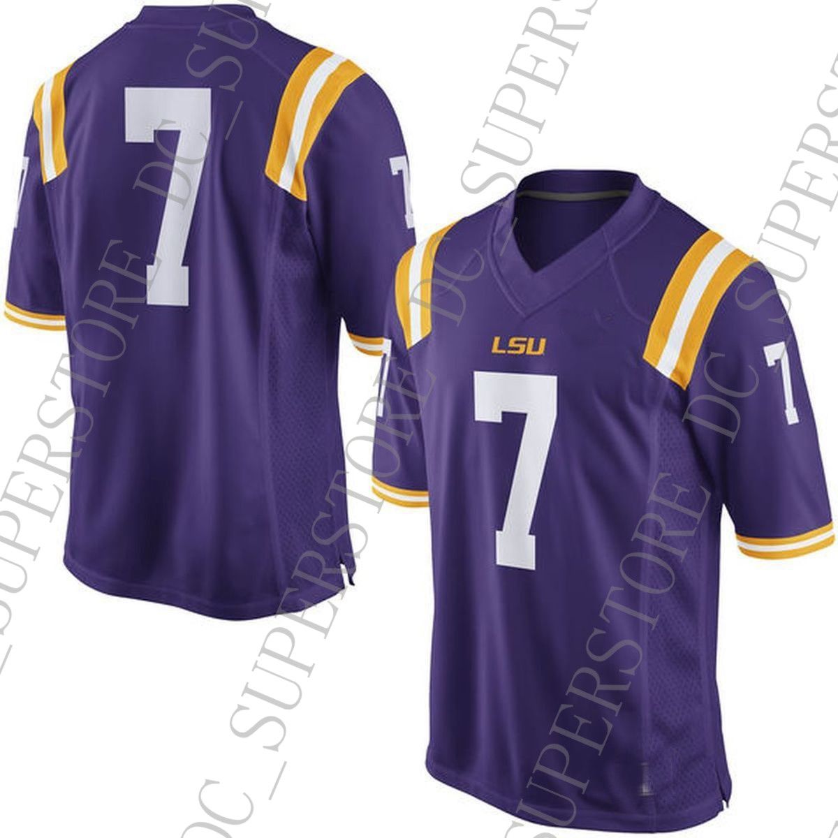 custom stitched lsu jersey