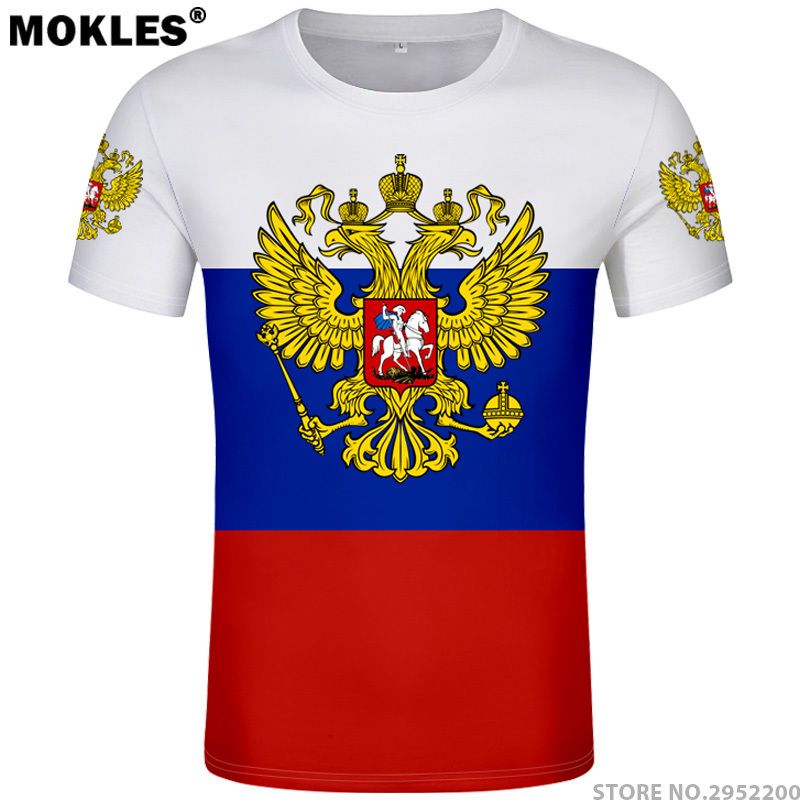 halsband feit beneden Rusland T-shirt Gratis op maat gemaakte naam nummer Rus Socialistische  T-shirt Vlag Russische CCCP