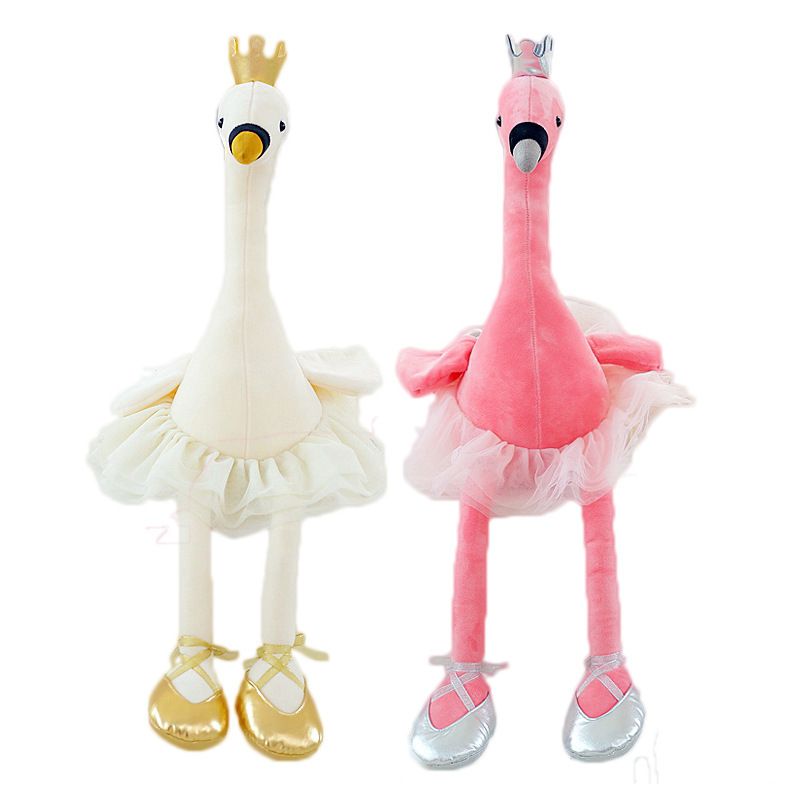 stuffed swan with crown