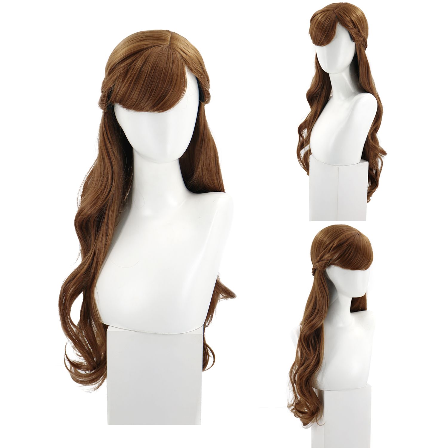long brown curly wig halloween