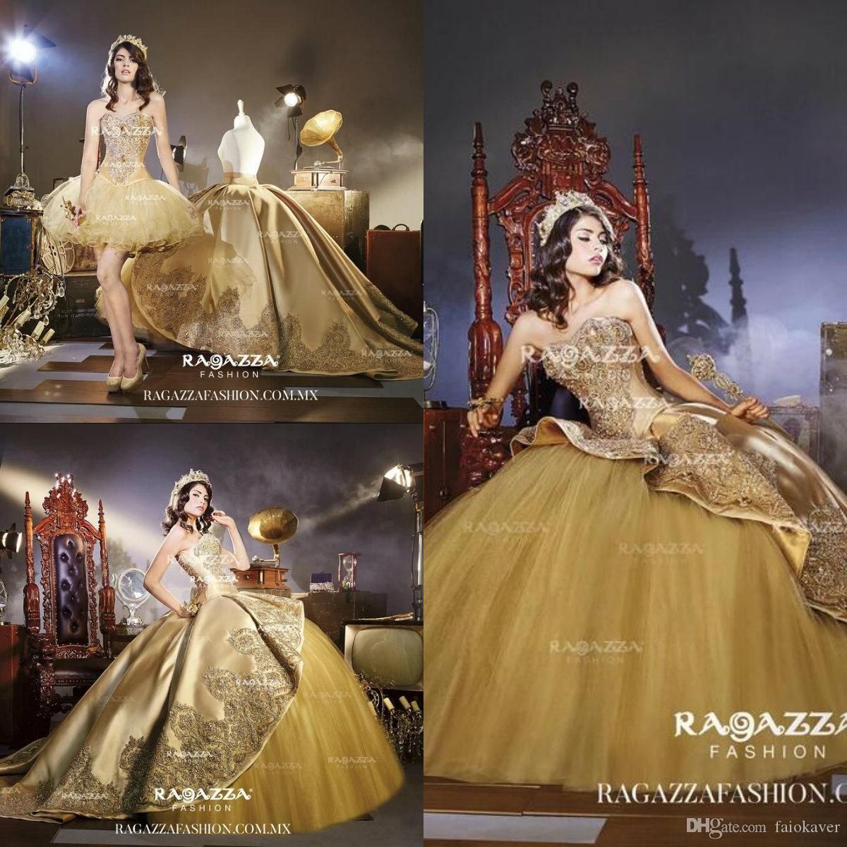 ragazza gold dress