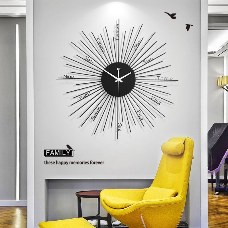 European Clock Creative Metal Wall Clock Round Home Decoration Mute Living Room Wall Decoration Stickers Unique Clock Unique Clocks From Blithenice 41 49 Dhgate Com
