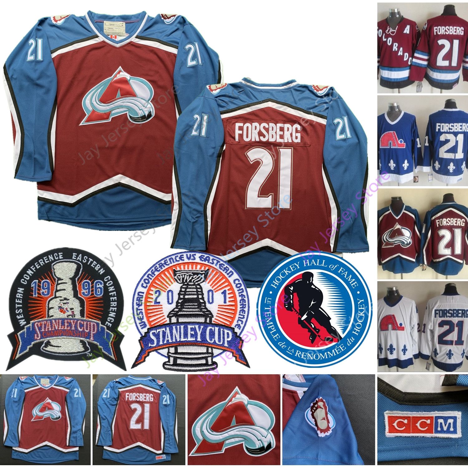 colorado avalanche peter forsberg jersey