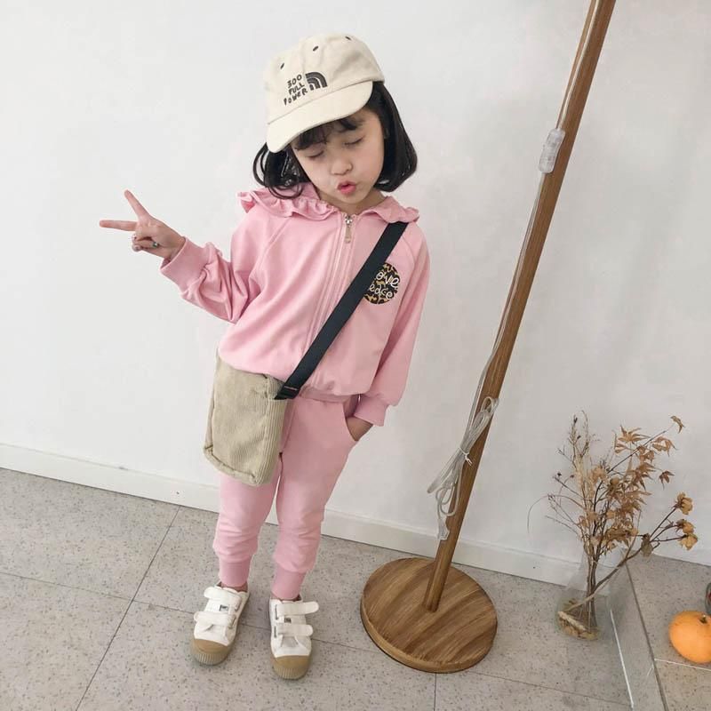 pink kids tracksuit