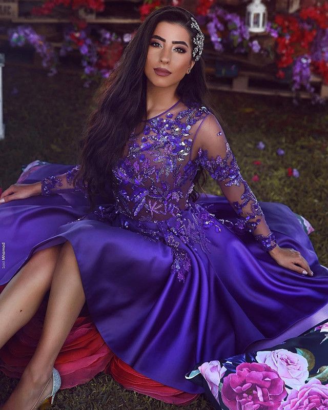 2020 Dark Purple Short Homecoming 