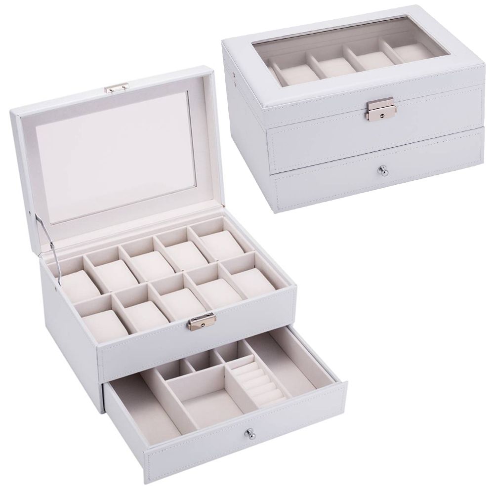 womens white jewelry boxes