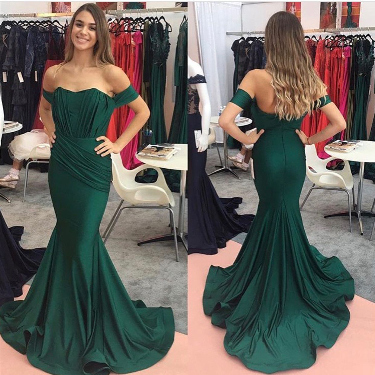 vestido de formatura verde esmeralda