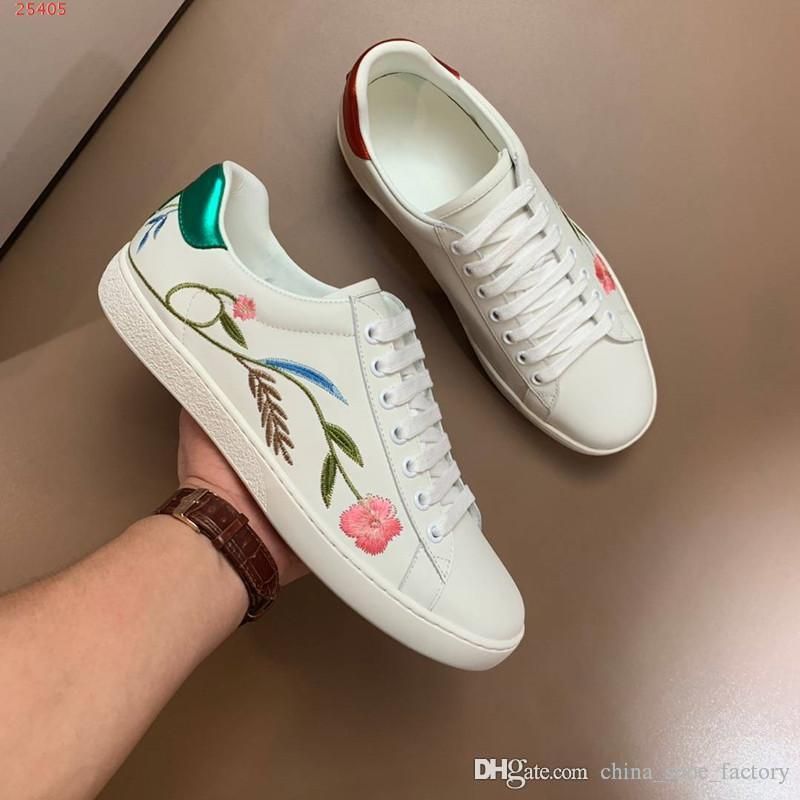 trainers with embroidered flowers