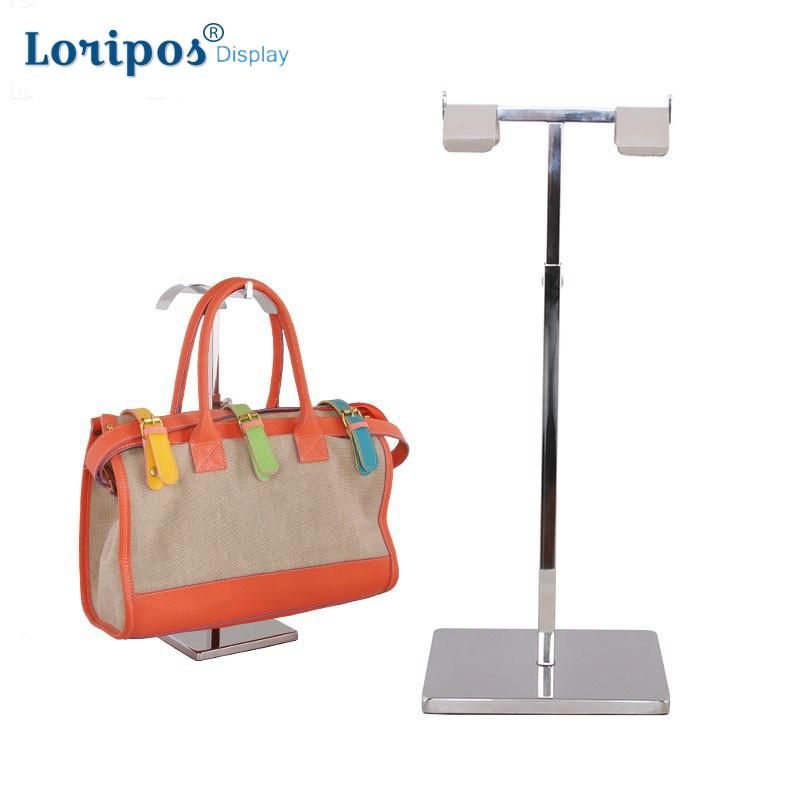 2020 Stainless Steel Metal Bag Rack Double Bag Display Hooks