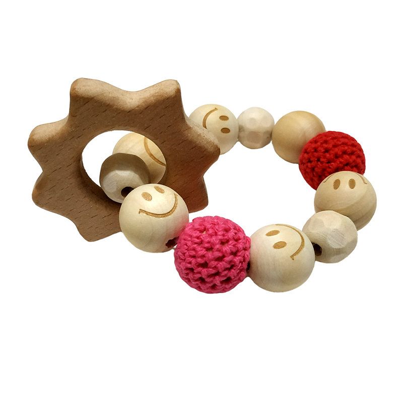 wooden teething bracelet