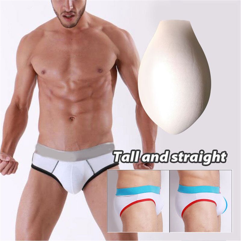 Men/'s Bulge Package Enhancer Cup Pouch sponge pad Make Man Big Soft Underwear