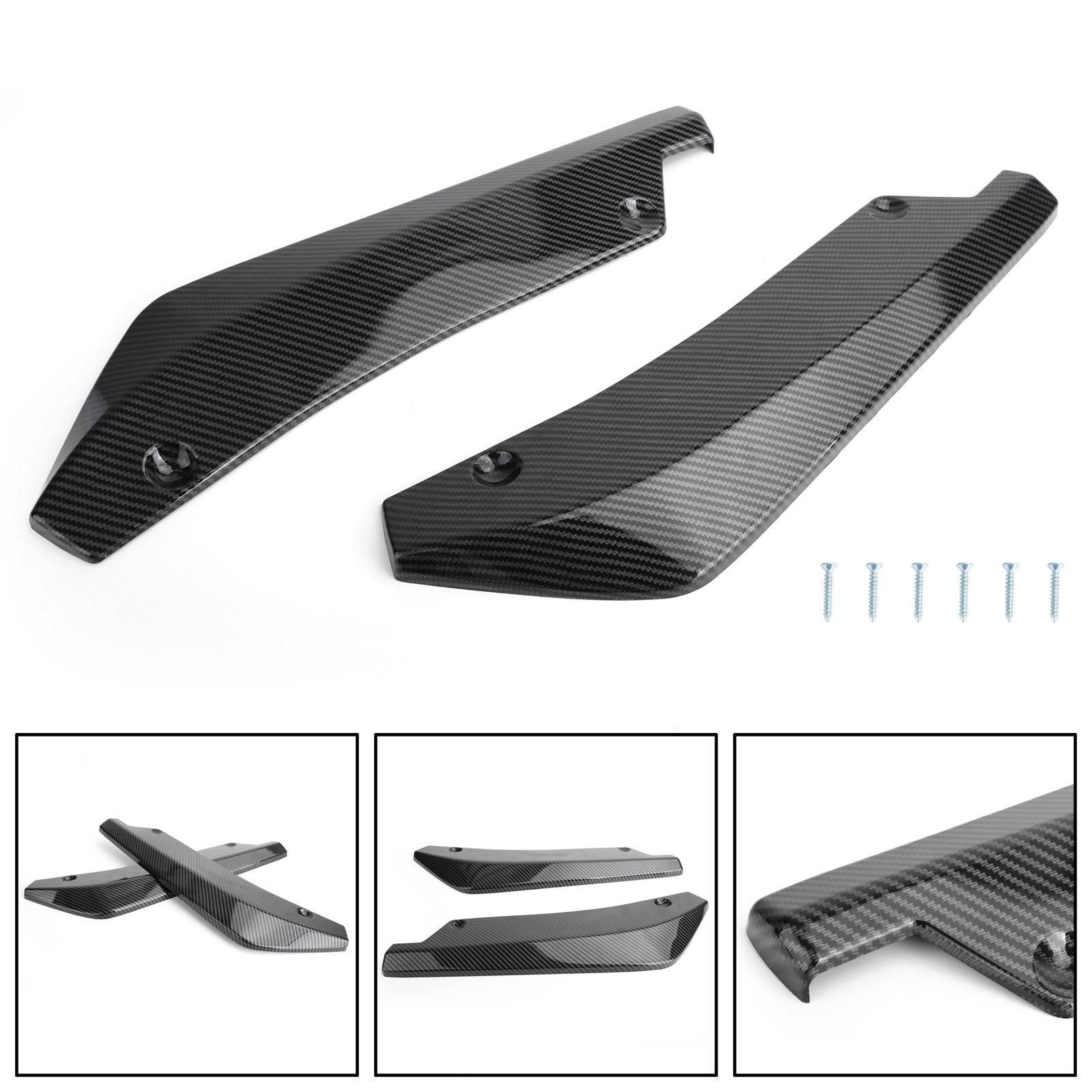 QIUXIANG Frente 1pair Real de Fibra de Carbono Auto de Choque Splitter Reborde del difusor Canard Protector de Ajuste de la Cubierta en Forma for BMW E46 M3 1999-2006