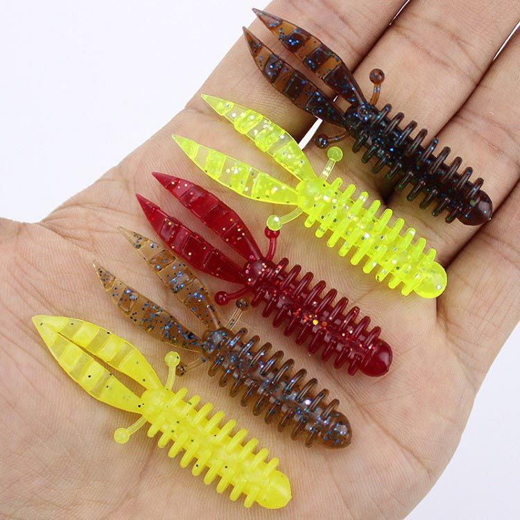 2020 Soft Shrimp Fishing Lure 5.5cm PVC Shrimp Multi Section Soft Baits