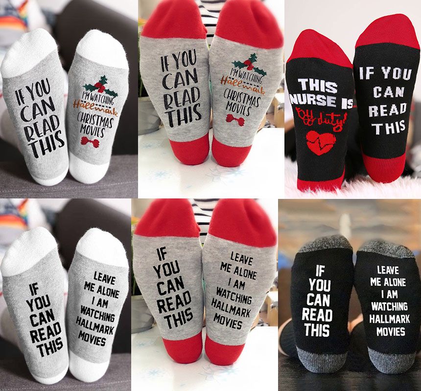 If You Can Read This I/'M Watching Hallmark Christmas Movies Unisex Socks Gift UK