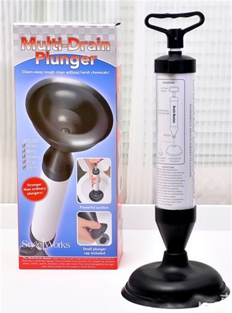 Sonic/® POWERFUL MULTI DRAIN BUSTER PLUNGER TOILET SINK CLOG SUCKER REMOVER TWO HEAD
